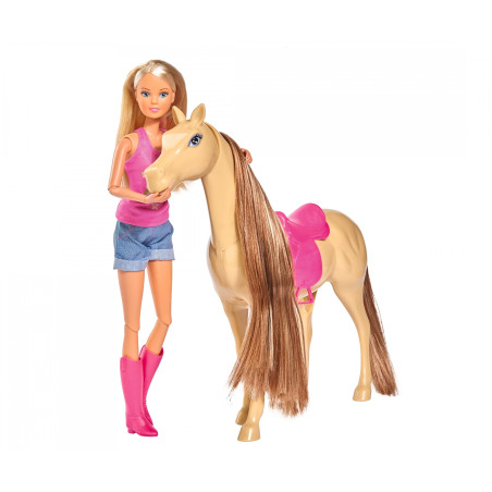 Steffi Love Lovely Horse Puppenset mit interaktivem Pferd - Simba Toys