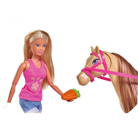 Steffi Love Lovely Horse Puppenset mit interaktivem Pferd - Simba Toys