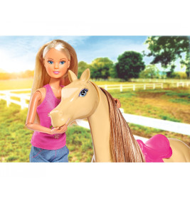 Steffi Love Lovely Horse Puppenset mit interaktivem Pferd - Simba Toys