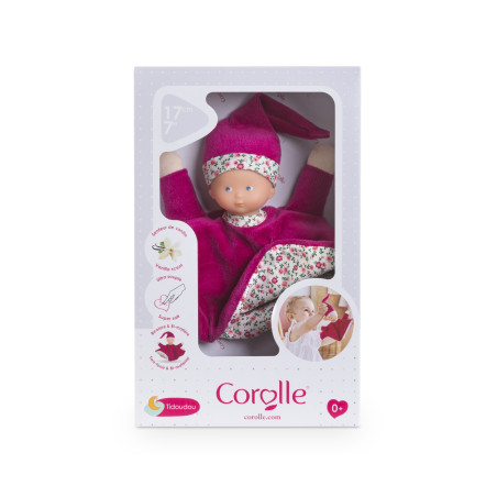 Corolle Tidoudou Röschen Baby-Stoffpuppe | 14 cm, weich & waschbar
