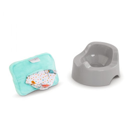 Corolle MPP Töpfchen + Tuch Set – Puppenzubehör für 30-36cm Babypuppen | Realistisches Rollenspiel