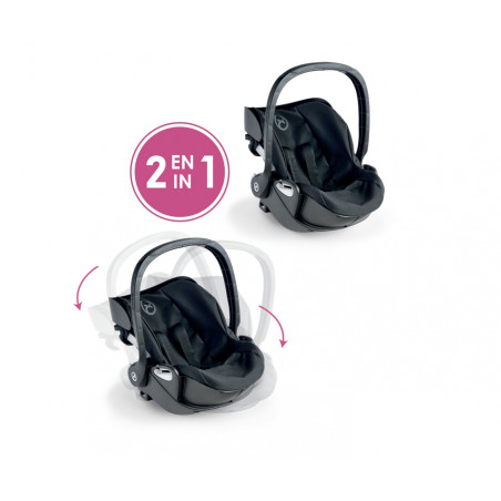 Corolle Cybex Puppen Trageschale & Wiege 2-in-1 für 36-42 cm Puppen, Schwarz