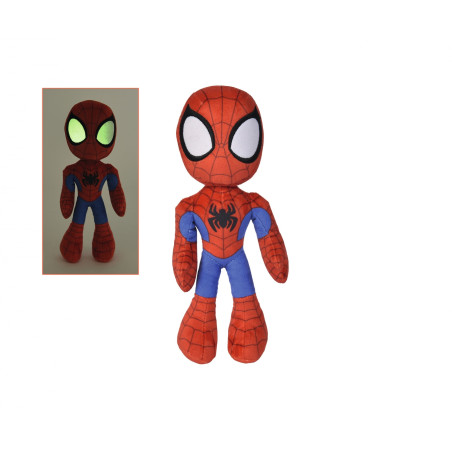 Disney Marvel Spidey Plüschtier 25cm – Leuchtende Augen (GID) – Kuschelig für Kinder