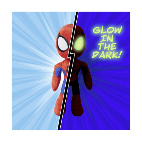 Disney Marvel Spidey Plüschtier 25cm – Leuchtende Augen (GID) – Kuschelig für Kinder