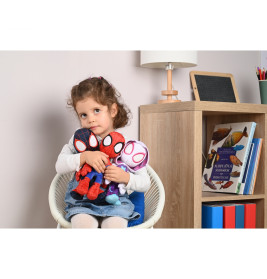 Disney Marvel Spidey Plüschtier 25cm – Leuchtende Augen (GID) – Kuschelig für Kinder