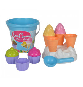 Androni Eimergarnitur Eis – 14-teiliges Sandspielzeug-Set für kreative Eis-Kreationen!