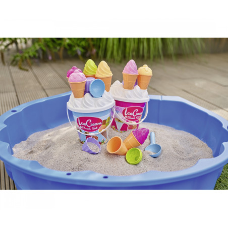 Androni Eimergarnitur Eis – 14-teiliges Sandspielzeug-Set für kreative Eis-Kreationen!