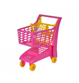Kindereinkaufswagen mit Puppensitz & großem Staufach – Ideal für Rollenspiele