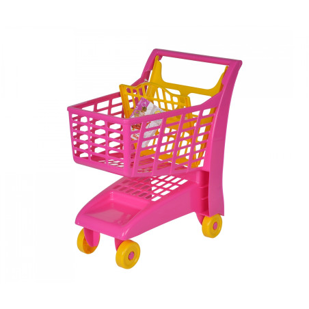 Kindereinkaufswagen mit Puppensitz & großem Staufach – Ideal für Rollenspiele