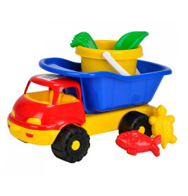 Androni Giocattoli LKW Kipper & Sandspielzeug Set – Für Strand & Sandkasten