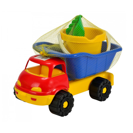 Androni Giocattoli LKW Kipper & Sandspielzeug Set – Für Strand & Sandkasten