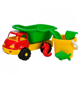 Androni Giocattoli LKW Kipper & Sandspielzeug Set – Für Strand & Sandkasten
