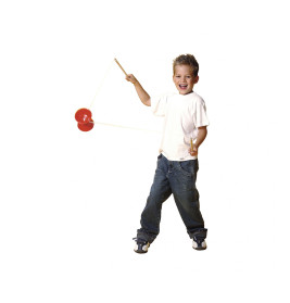 Androni Diabolo Kunststoff mit Holzstäben (3 Farben) | Jonglierspielzeug ab 4 J.