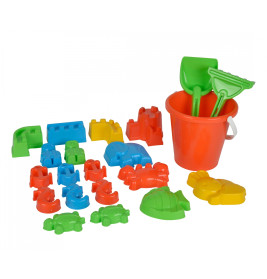 Androni Sandspielset – Eimer, Schaufel, Förmchen | Robuster Sandkasten- & Strandspaß ab 12 Monate