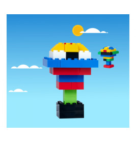 Blox Eimer Bausteine 500 Teile - Kreativer Spielspaß ab 4 Jahren