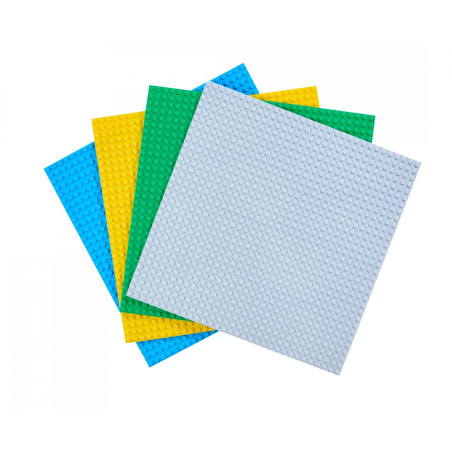 Simba Blox Bauplatten (4er Set) – 25x25cm in 4 Farben für Bausteine