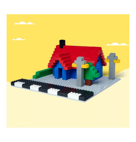 Simba Blox Bauplatten (4er Set) – 25x25cm in 4 Farben für Bausteine