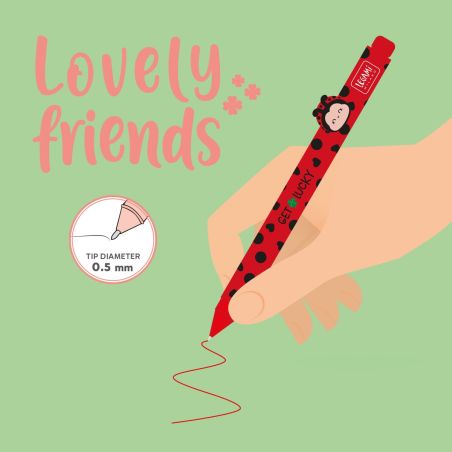 Lovely Friends - Gel Pen Anima l decoration - Glückskäfer