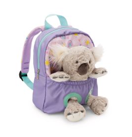 Rucksack mit Plüschtier 21x26cm Koala 25cm lila