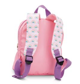 Rucksack mit Plüschtier 21x26cm Einhorn rosa