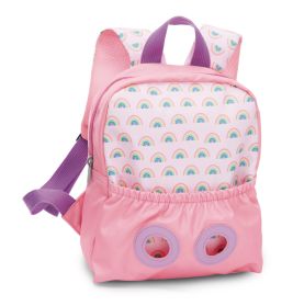 Rucksack mit Plüschtier 21x26cm Einhorn rosa