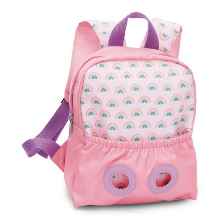 Rucksack mit Plüschtier 21x26cm Einhorn rosa