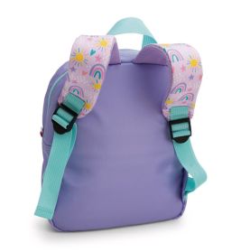 Rucksack mit Plüschtier 21x26cm Einhorn lila