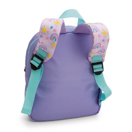 Rucksack mit Plüschtier 21x26cm Einhorn lila