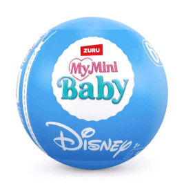 Blauer Ball mit den Logos von ZURU My Mini Baby und Disney.