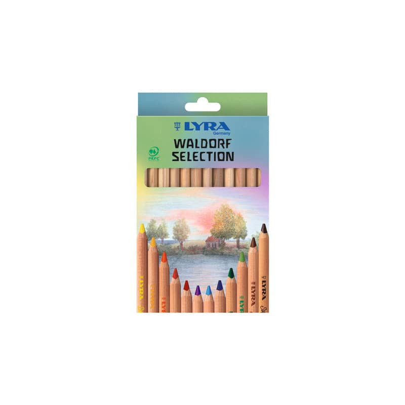 LYRA Super-FERBY WALDORF-Selection 12er Pack – Hochwertige Farbstifte für intensive Farben