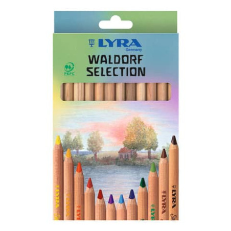 LYRA Super-FERBY WALDORF-Selection 12er Pack – Hochwertige Farbstifte für intensive Farben