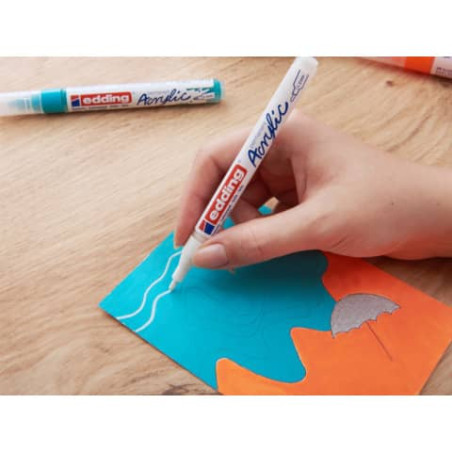 edding® permanent Acryl Marker 5er Set – Vielseitig, wasserfest, lichtecht. EAN: 4057305047359.