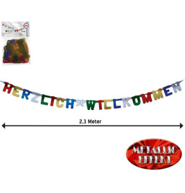 Buchstaben-Girlanden "Herzlichen Willkommen