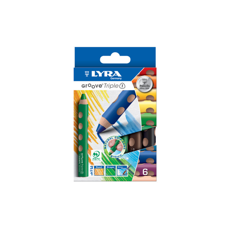LYRA Groove Triple 1 K06 – Dreifarbminenstift mit Ergonomie für Kinder