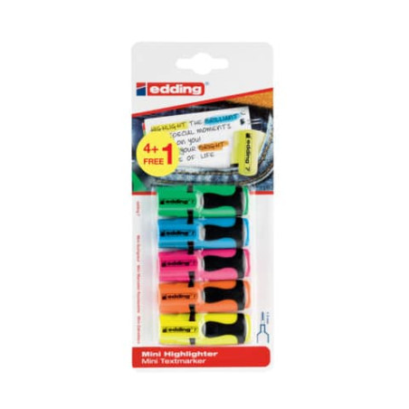 edding Mini Textmarker 4+1 neon
