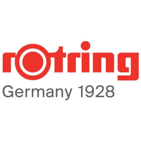 Rotes rotring-Logo über grauem "Germany 1928"-Text auf weißem Hintergrund.