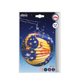 Laterne Mond/Sterne rund 25cm