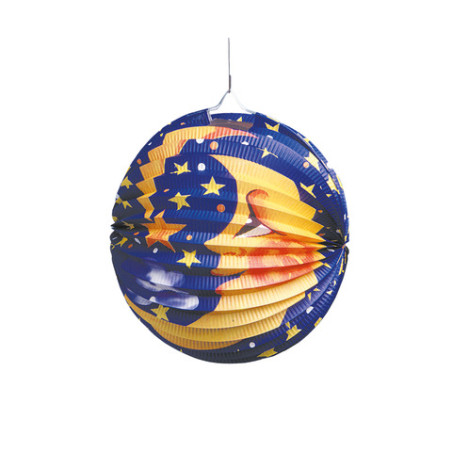 Laterne Mond/Sterne rund 25cm