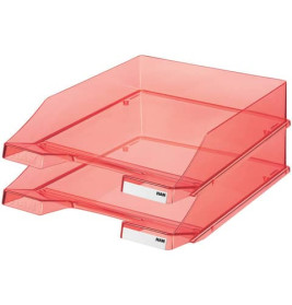 Briefablage Klassik A4/C4 transparent rot