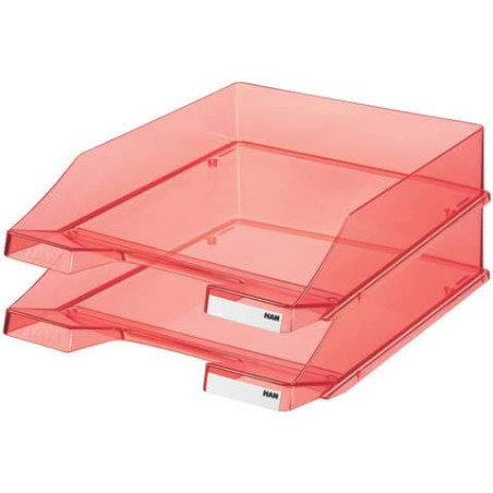 Briefablage Klassik A4/C4 transparent rot