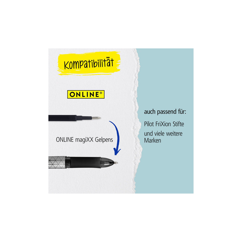 Gel-Mine, radierbar, blauschr.