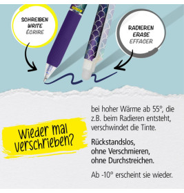 Gel-Mine, radierbar, blauschr.