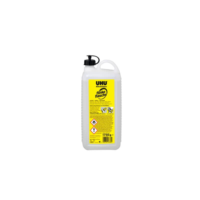 FABER-CASTELL UHU Flinke Flasche Nachfüllpack 1750g – Klebstoff Economy Pack