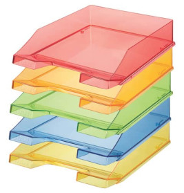 Briefkorb C4 transparent grün | Ablagekorb für Dokumente | Stapelbar & Modern | Für Schreibtisch