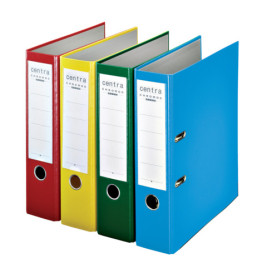 Plastik Ordner A4 8cm blau | Robuster Aktenordner | Hebelmechanik | Für Büro & Schule