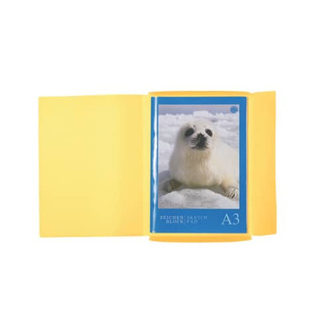 Gummizugmappe A3 PP transluzent gelb