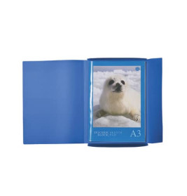 Gummizugmappe A3 PP transluzent dunkelblau