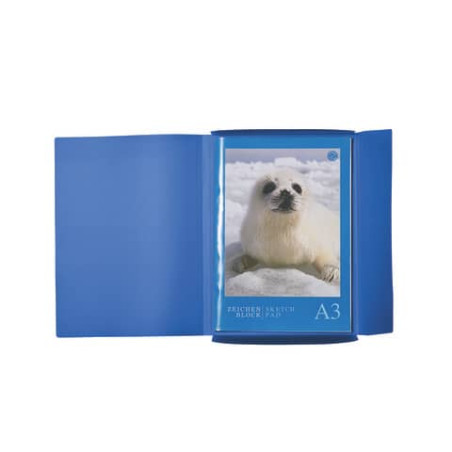 Gummizugmappe A3 PP transluzent dunkelblau