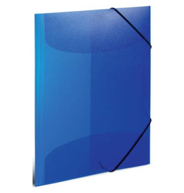 Gummizugmappe A3 PP transluzent dunkelblau