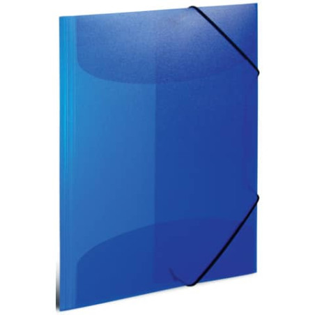Gummizugmappe A3 PP transluzent dunkelblau